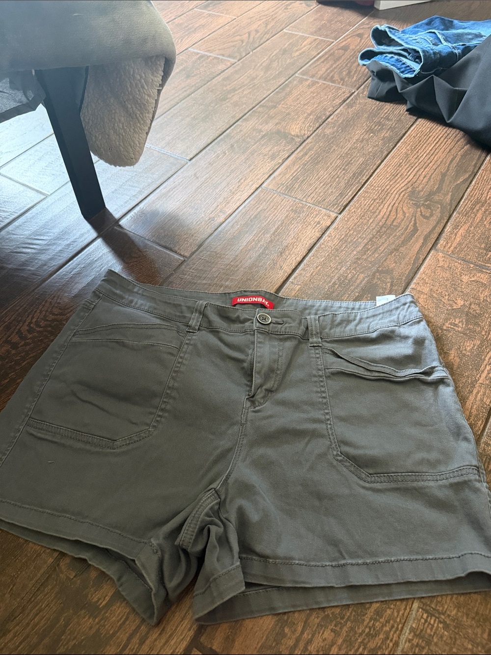 UNIONBAY Olive Green Utility Pocket Jean Shorts